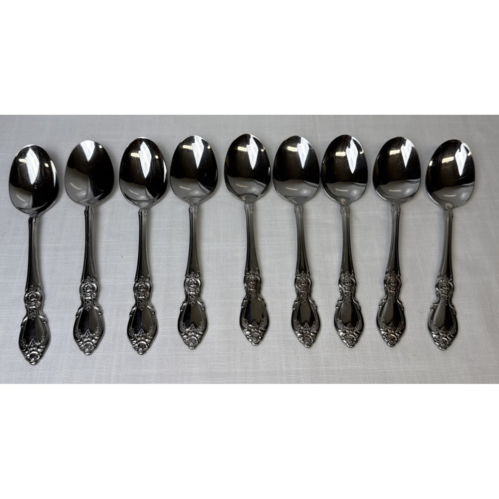 Oneida Plantation Soup Spoons X9 Stainless Steel Community Flatware
